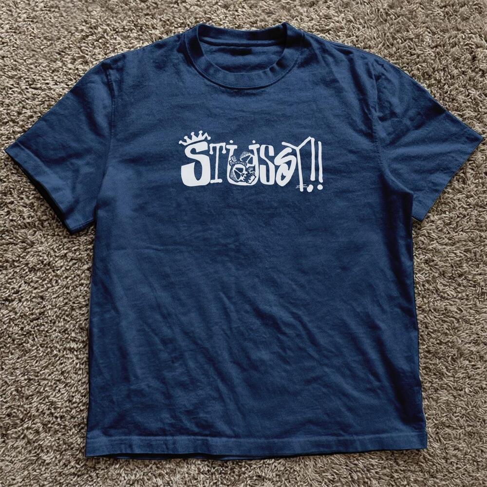 Navy Blue Fan Made Stussy T-Shirt